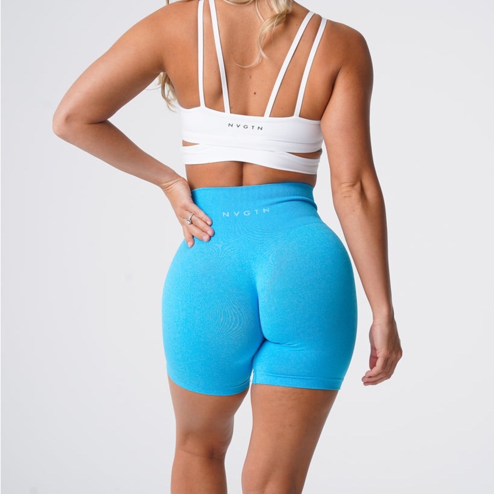 NVGTN Pro Seamless Shorts in Caribbean Blue - XS